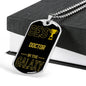 Best Doctor In The Galaxy Necklace Stainless Steel or 18k Gold Dog Tag w 24"-Express Your Love Gifts