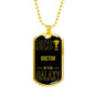 Best Doctor In The Galaxy Necklace Stainless Steel or 18k Gold Dog Tag w 24"-Express Your Love Gifts