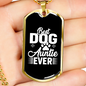 Best Dog Auntie Ever Necklace Stainless Steel or 18k Gold Dog Tag 24" Chain-Express Your Love Gifts