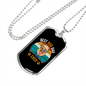 Best Dog Dad Ever Necklace Stainless Steel or 18k Gold Dog Tag 24" Chain-Express Your Love Gifts