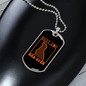 Best Dog Dad Ever Orange Necklace Stainless Steel or 18k Gold Dog Tag 24" Chain-Express Your Love Gifts