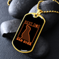 Best Dog Dad Ever Orange Necklace Stainless Steel or 18k Gold Dog Tag 24" Chain-Express Your Love Gifts