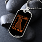 Best Dog Dad Ever Orange Necklace Stainless Steel or 18k Gold Dog Tag 24" Chain-Express Your Love Gifts