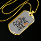 Best Dog Dad Ever Transparent Necklace Stainless Steel or 18k Gold Dog Tag 24" Chain-Express Your Love Gifts