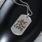Best Dog Dad Ever Transparent Necklace Stainless Steel or 18k Gold Dog Tag 24" Chain-Express Your Love Gifts