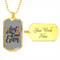 Best Dog Dad Ever Transparent Necklace Stainless Steel or 18k Gold Dog Tag 24" Chain-Express Your Love Gifts