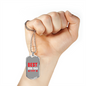 Best Dog Dad Ever Transparent Red Necklace Stainless Steel or 18k Gold Dog Tag 24" Chain-Express Your Love Gifts