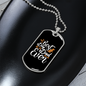 Best Dog Dad Ever White Necklace Stainless Steel or 18k Gold Dog Tag 24" Chain-Express Your Love Gifts