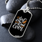 Best Dog Dad Ever White Necklace Stainless Steel or 18k Gold Dog Tag 24" Chain-Express Your Love Gifts