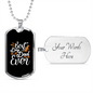Best Dog Dad Ever White Necklace Stainless Steel or 18k Gold Dog Tag 24" Chain-Express Your Love Gifts