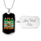 Best Dog Dad Necklace Stainless Steel or 18k Gold Dog Tag 24" Chain-Express Your Love Gifts