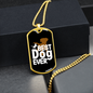 Best Dog Ever Necklace Stainless Steel or 18k Gold Dog Tag 24" Chain-Express Your Love Gifts