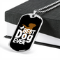 Best Dog Ever Necklace Stainless Steel or 18k Gold Dog Tag 24" Chain-Express Your Love Gifts