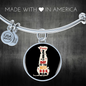 Best Dog Mom Bracelet Stainless Steel or 18k Gold Circle Bangle-Express Your Love Gifts