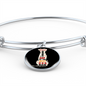 Best Dog Mom Bracelet Stainless Steel or 18k Gold Circle Bangle-Express Your Love Gifts