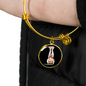 Best Dog Mom Bracelet Stainless Steel or 18k Gold Circle Bangle-Express Your Love Gifts