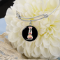Best Dog Mom Bracelet Stainless Steel or 18k Gold Circle Bangle-Express Your Love Gifts