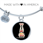 Best Dog Mom Bracelet Stainless Steel or 18k Gold Circle Bangle-Express Your Love Gifts