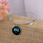 Best Dog Mom Ever Blue Green Bracelet Stainless Steel or 18k Gold Circle Bangle-Express Your Love Gifts