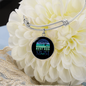 Best Dog Mom Ever Blue Green Bracelet Stainless Steel or 18k Gold Circle Bangle-Express Your Love Gifts