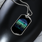 Best Dog Mom Ever Blue Green Necklace Stainless Steel or 18k Gold Dog Tag 24" Chain-Express Your Love Gifts