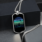 Best Dog Mom Ever Blue Green Necklace Stainless Steel or 18k Gold Dog Tag 24" Chain-Express Your Love Gifts