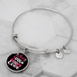 Best Dog Mom Ever Bracelet Stainless Steel or 18k Gold Circle Bangle-Express Your Love Gifts