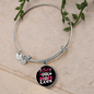 Best Dog Mom Ever Bracelet Stainless Steel or 18k Gold Circle Bangle-Express Your Love Gifts