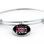Best Dog Mom Ever Bracelet Stainless Steel or 18k Gold Circle Bangle-Express Your Love Gifts