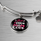Best Dog Mom Ever Bracelet Stainless Steel or 18k Gold Circle Bangle-Express Your Love Gifts