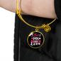 Best Dog Mom Ever Bracelet Stainless Steel or 18k Gold Circle Bangle-Express Your Love Gifts