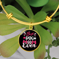 Best Dog Mom Ever Bracelet Stainless Steel or 18k Gold Circle Bangle-Express Your Love Gifts