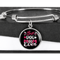 Best Dog Mom Ever Bracelet Stainless Steel or 18k Gold Circle Bangle-Express Your Love Gifts