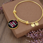 Best Dog Mom Ever Bracelet Stainless Steel or 18k Gold Circle Bangle-Express Your Love Gifts