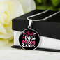 Best Dog Mom Ever Circle Necklace Stainless Steel or 18k Gold 18-22"-Express Your Love Gifts