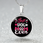 Best Dog Mom Ever Circle Necklace Stainless Steel or 18k Gold 18-22"-Express Your Love Gifts