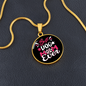 Best Dog Mom Ever Circle Necklace Stainless Steel or 18k Gold 18-22"-Express Your Love Gifts