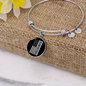 Best Dog Mom Ever Flag Bracelet Stainless Steel or 18k Gold Circle Bangle-Express Your Love Gifts