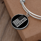 Best Dog Mom Ever Flag Bracelet Stainless Steel or 18k Gold Circle Bangle-Express Your Love Gifts