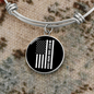 Best Dog Mom Ever Flag Bracelet Stainless Steel or 18k Gold Circle Bangle-Express Your Love Gifts