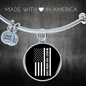 Best Dog Mom Ever Flag Bracelet Stainless Steel or 18k Gold Circle Bangle-Express Your Love Gifts