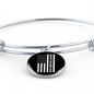 Best Dog Mom Ever Flag Bracelet Stainless Steel or 18k Gold Circle Bangle-Express Your Love Gifts
