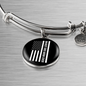 Best Dog Mom Ever Flag Bracelet Stainless Steel or 18k Gold Circle Bangle-Express Your Love Gifts