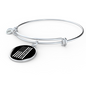 Best Dog Mom Ever Flag Bracelet Stainless Steel or 18k Gold Circle Bangle-Express Your Love Gifts