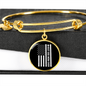 Best Dog Mom Ever Flag Bracelet Stainless Steel or 18k Gold Circle Bangle-Express Your Love Gifts