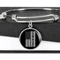 Best Dog Mom Ever Flag Bracelet Stainless Steel or 18k Gold Circle Bangle-Express Your Love Gifts