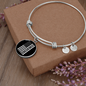 Best Dog Mom Ever Flag Bracelet Stainless Steel or 18k Gold Circle Bangle-Express Your Love Gifts