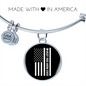 Best Dog Mom Ever Flag Bracelet Stainless Steel or 18k Gold Circle Bangle-Express Your Love Gifts