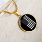 Best Dog Mom Ever Flag Circle Necklace Stainless Steel or 18k Gold 18-22"-Express Your Love Gifts