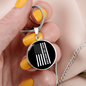 Best Dog Mom Ever Flag Circle Necklace Stainless Steel or 18k Gold 18-22"-Express Your Love Gifts